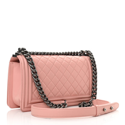 Chanel Lambskin Quilted Medium Boy Flap Light Pink 2 of 11