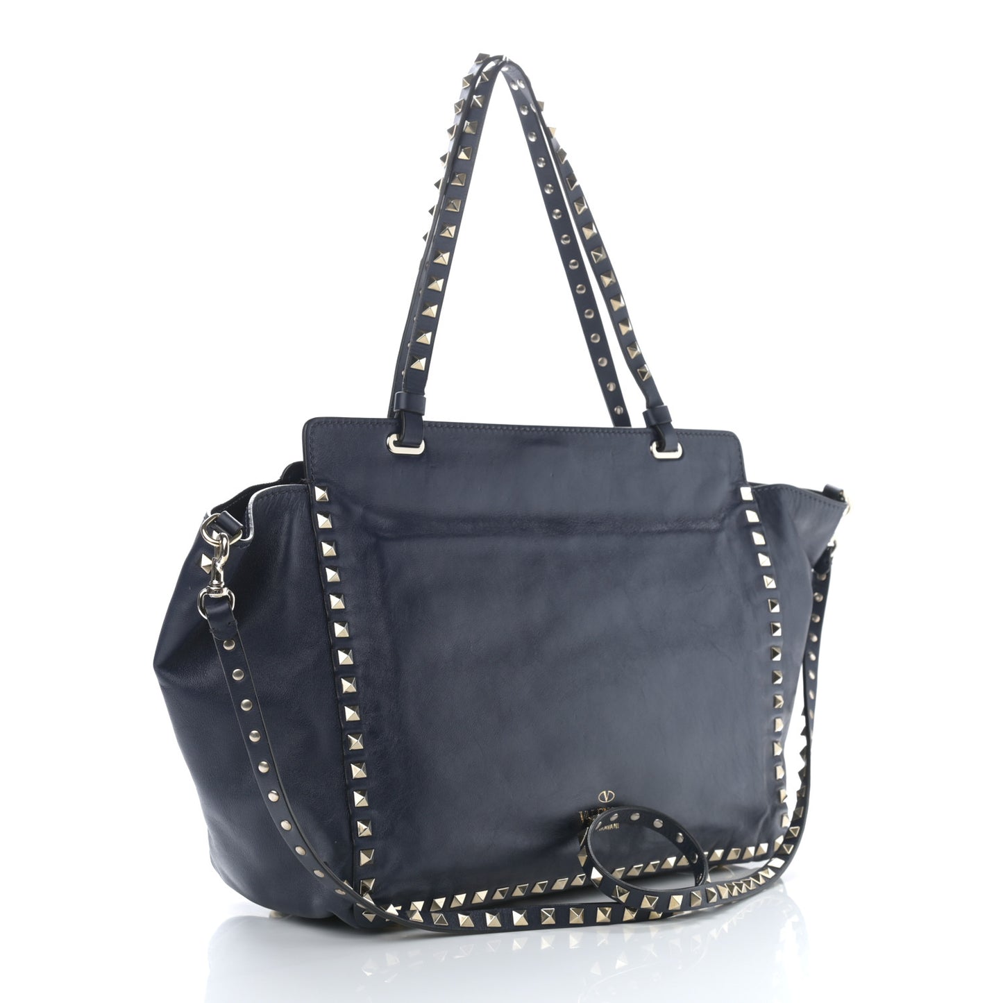 Vitello Medium Rockstud Tote Marine