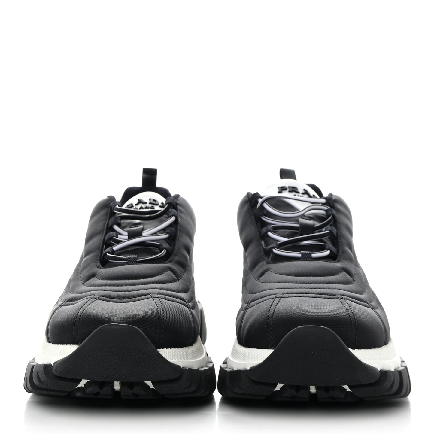 Re-Nylon Gabardine Womens Rush Sneakers 37 Black White