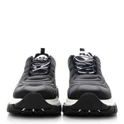 Prada Re-Nylon Gabardine Womens Rush Sneakers 37 Black White 2 of 9