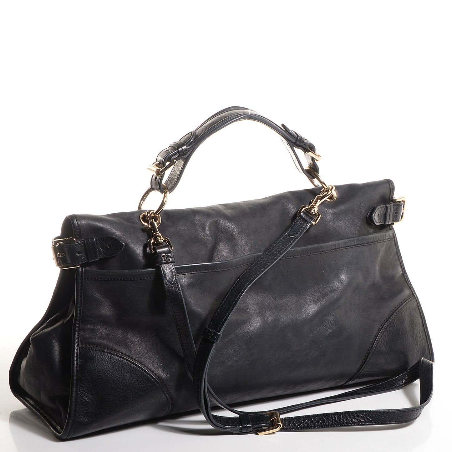 Smooth Leather Taylor Satchel Black