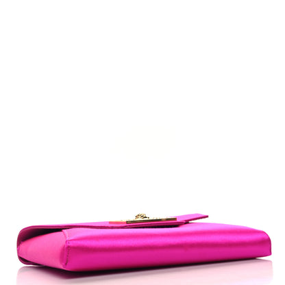 Versace Satin Crystal Embellished La Medusa Pouch On Chain Pink 4 of 10