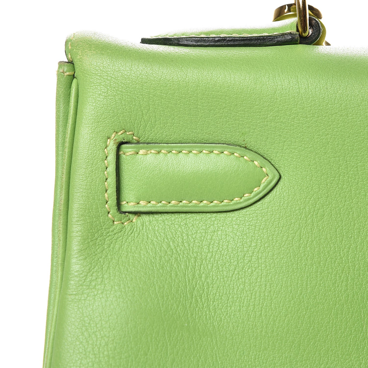Hermes Veau Gulliver Kelly Retourne 32 Vert Cru 33 of 46