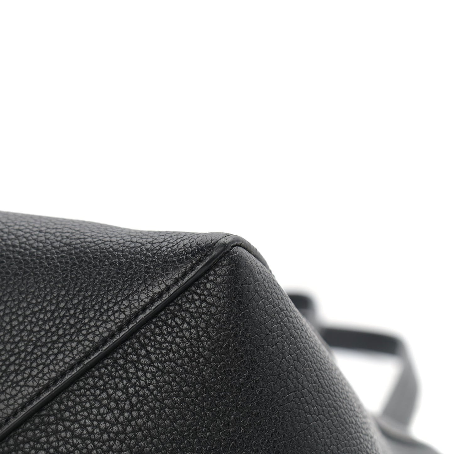 Soft Grained Calfskin Small Belt Cabas Phantom Black