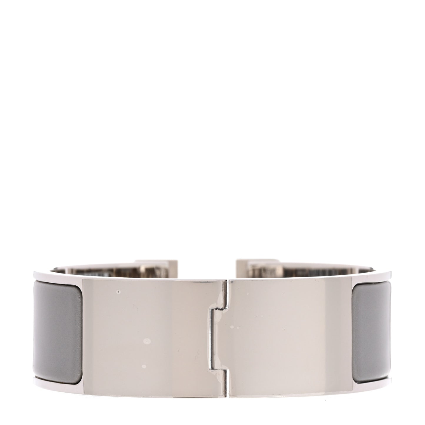 Enamel Wide Clic Clac H Bracelet PM Gris Macadam