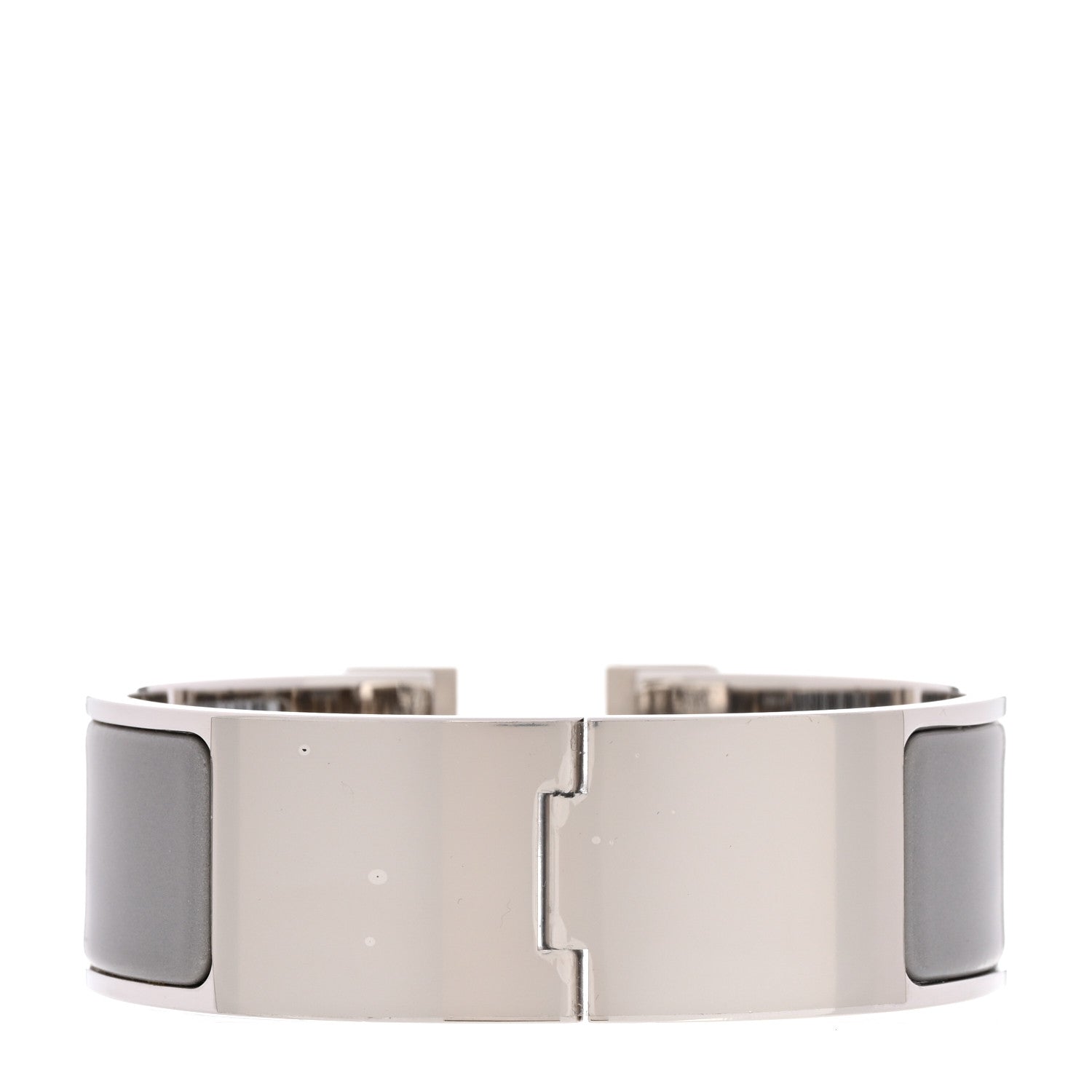 Hermes Enamel Wide Clic Clac H Bracelet PM Gris Macadam 3 of 5