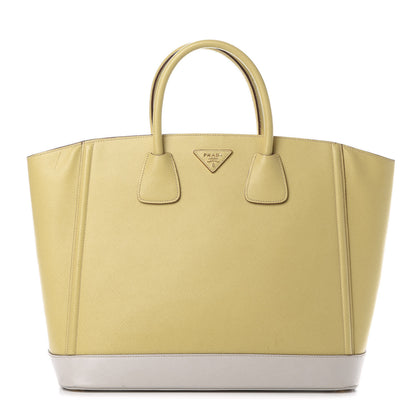 Prada Saffiano Bi-Color Tote Ananas Talco 1 of 16