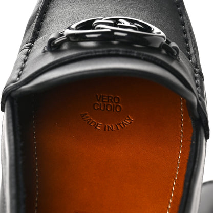 Gucci Soft Clove Calfskin Monochrome Mens Interlocking G Driver Loafers 9 Black 7 of 8