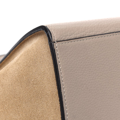 Celine Drummed Calfskin Suede Small Trapeze Dune 15 of 20