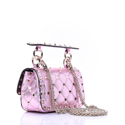 Valentino Garavani Metallic Nappa Micro Rockstud Spike Shoulder Bag Giacinto 3 of 13