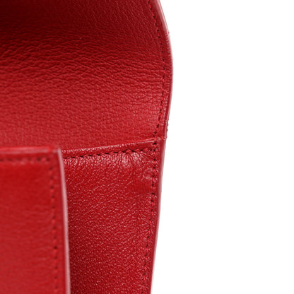 Saint Laurent Calfskin Monogram Large Belle De Jour Clutch Red 8 of 8