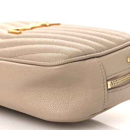 Saint Laurent Grain De Poudre Matelasse Monogram Mini Lou Camera Bag Dark Beige 10 of 13