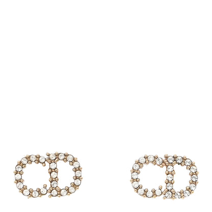 Christian Dior Crystal Clair D Lune Earrings Gold 1 of 3