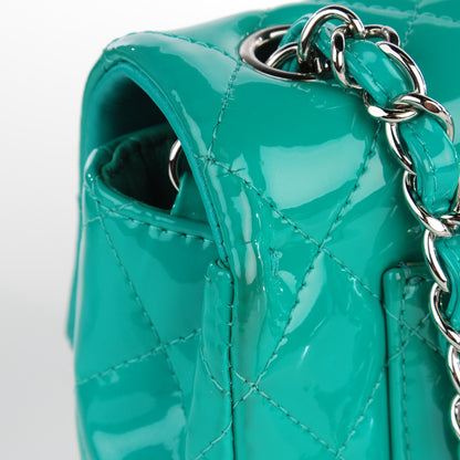 Chanel Patent Calfskin Quilted Mini Rectangular Flap Green 9 of 12