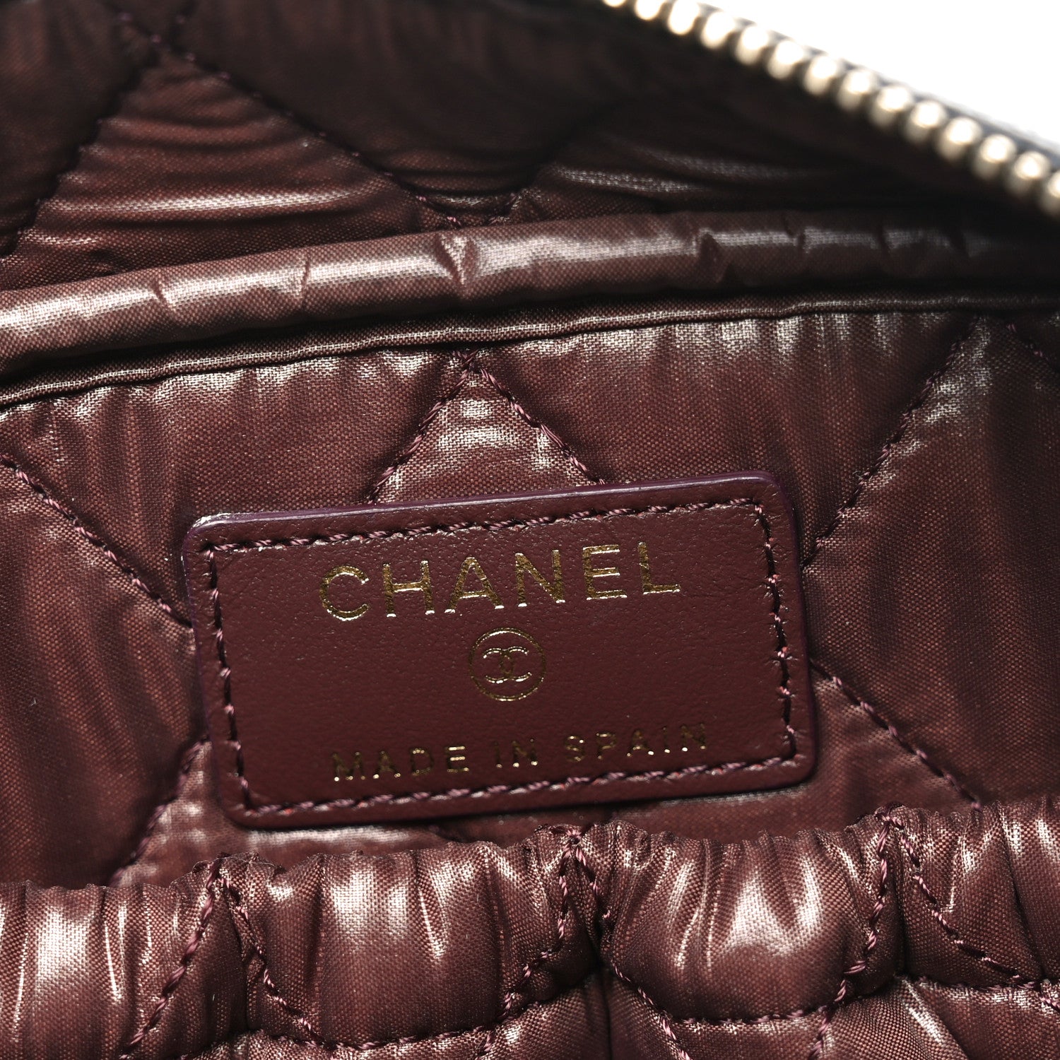 Chanel Caviar Quilted Medium Curvy Pouch Cosmetic Case Black 6 of 10