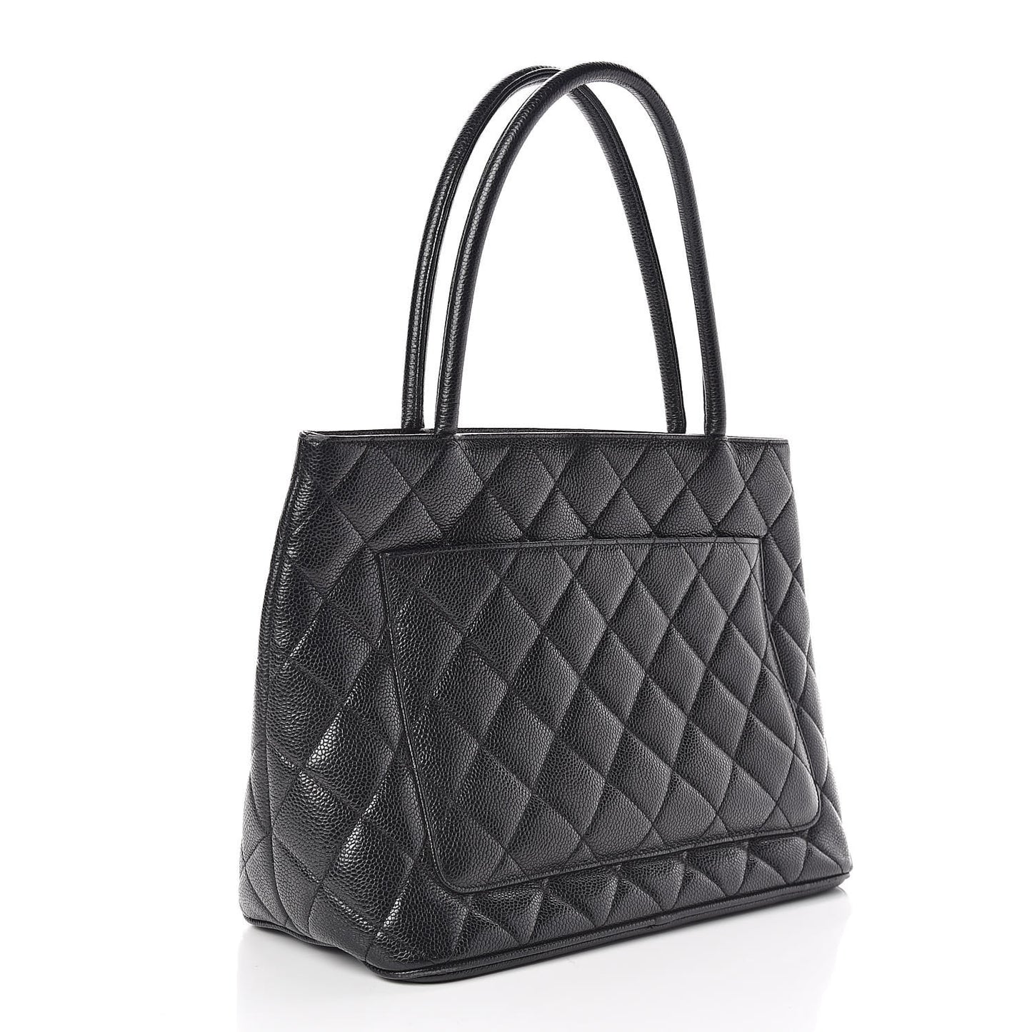 Caviar Quilted Medallion Tote Black