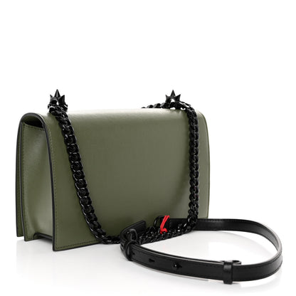 Alexander McQueen Calfskin Knuckle Skull Crossbody Khaki Green Black 3 of 10