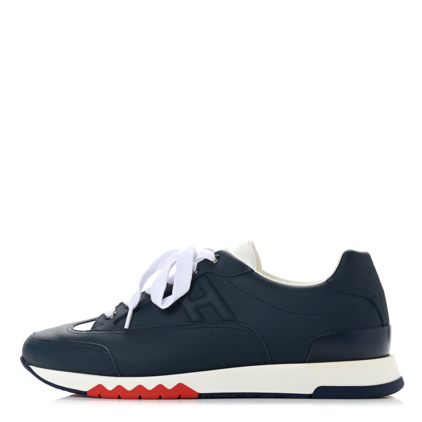 Epsom Calfskin Mens Trail Sneakers 42 Indigo White