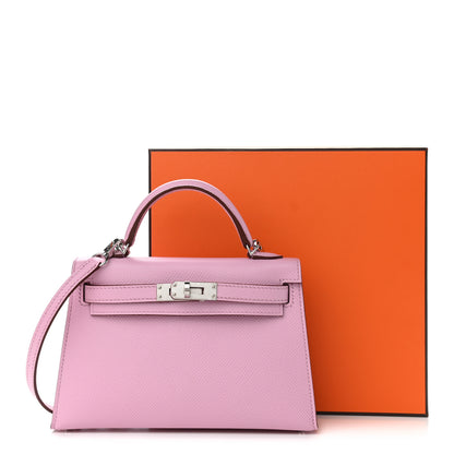 Hermes Epsom Mini Kelly Sellier 20 Mauve Sylvestre 11 of 11