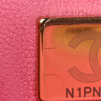 Chanel Tweed Quilted Mini Rectangular Flap Pink Orange White 7 of 10