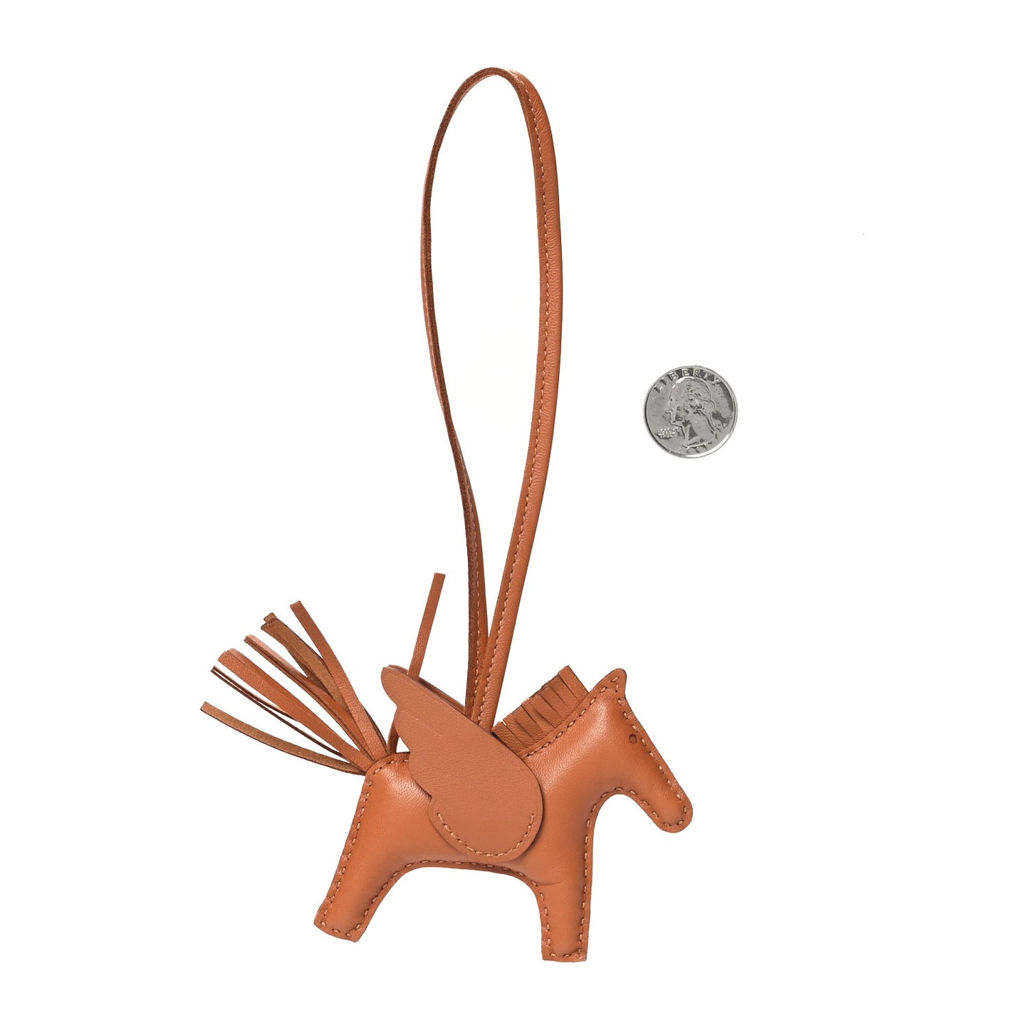 Milo Lambskin Swift Grigri Rodeo Pegase Horse Bag Charm PM Gold