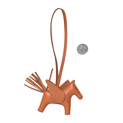 Hermes Milo Lambskin Swift Grigri Rodeo Pegase Horse Bag Charm PM Gold 2 of 5