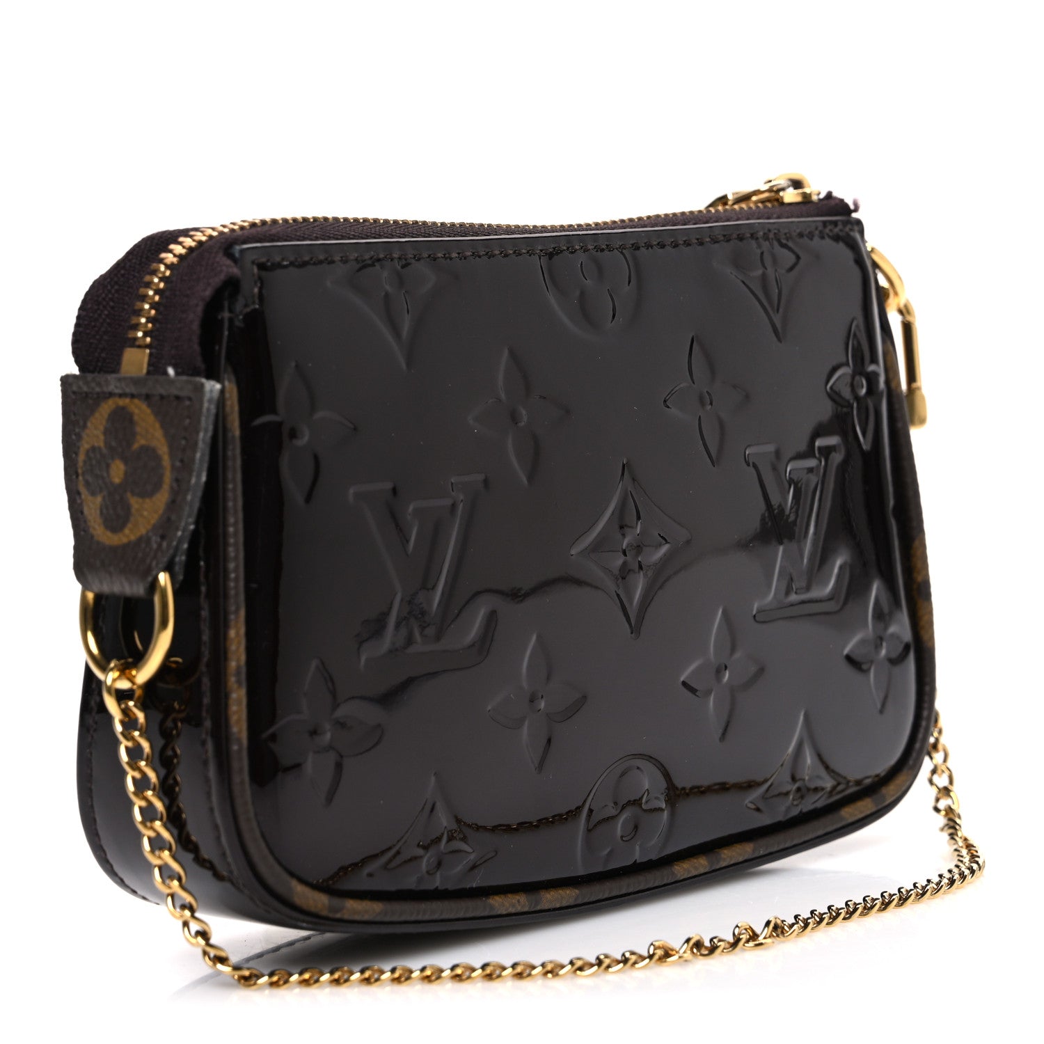 Louis Vuitton Vernis Monogram Mini Pochette Accessories Amarante 3 of 6
