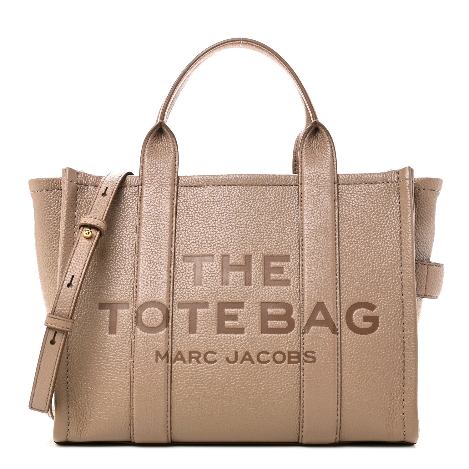 Marc Jacobs Grained Calfskin Medium The Tote Bag Cement 1 of 10
