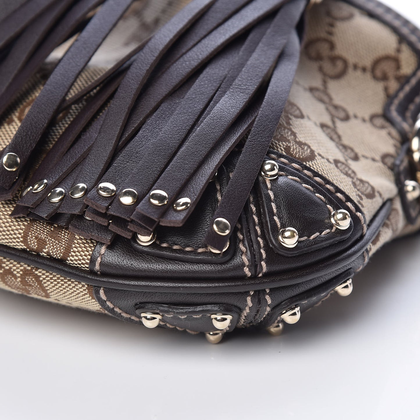 Monogram Mini Indy Top Handle Bag Dark Brown