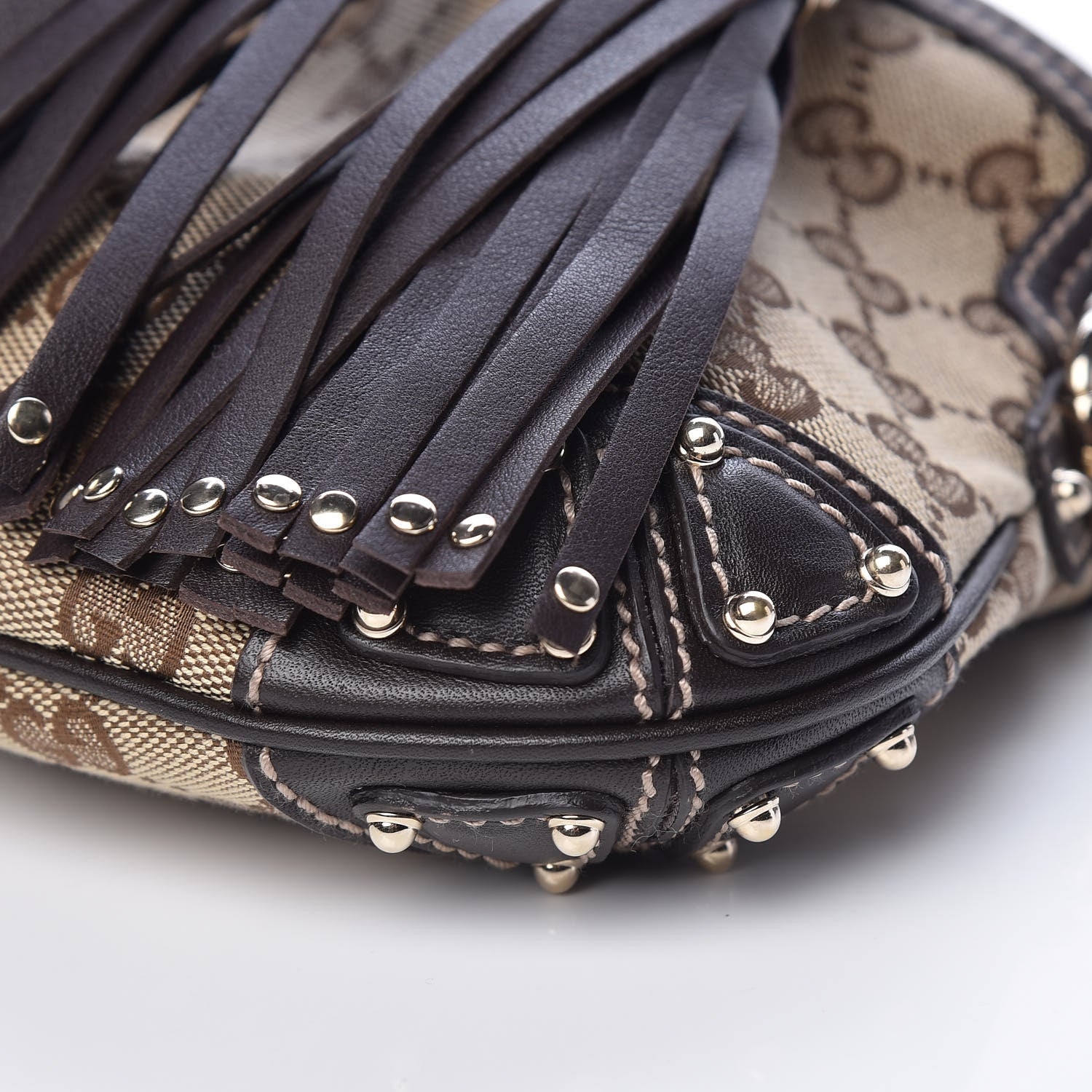 Gucci Monogram Mini Indy Top Handle Bag Dark Brown 6 of 10