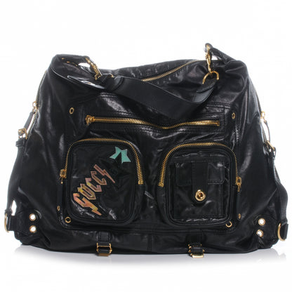 Gucci Leather Large Darwin Convertible Backpack Bag Black 1 of 8