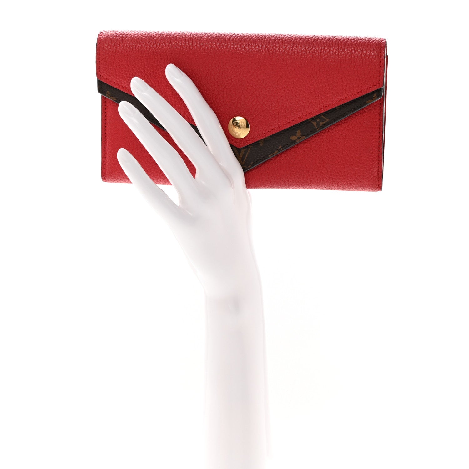 Louis Vuitton Calfskin Double V Wallet Rubis 2 of 7