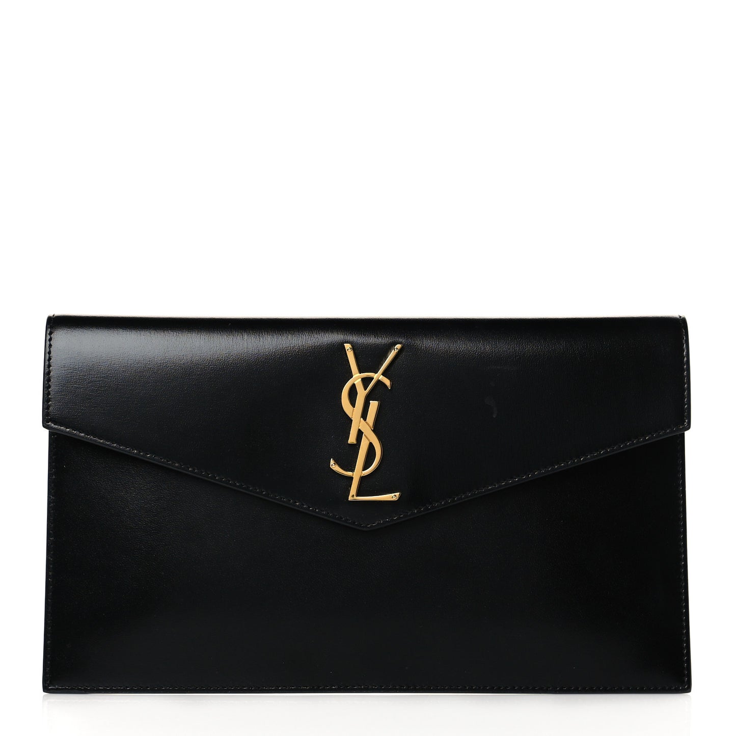 Smooth Shiny Calfskin Monogram Uptown Pouch Black