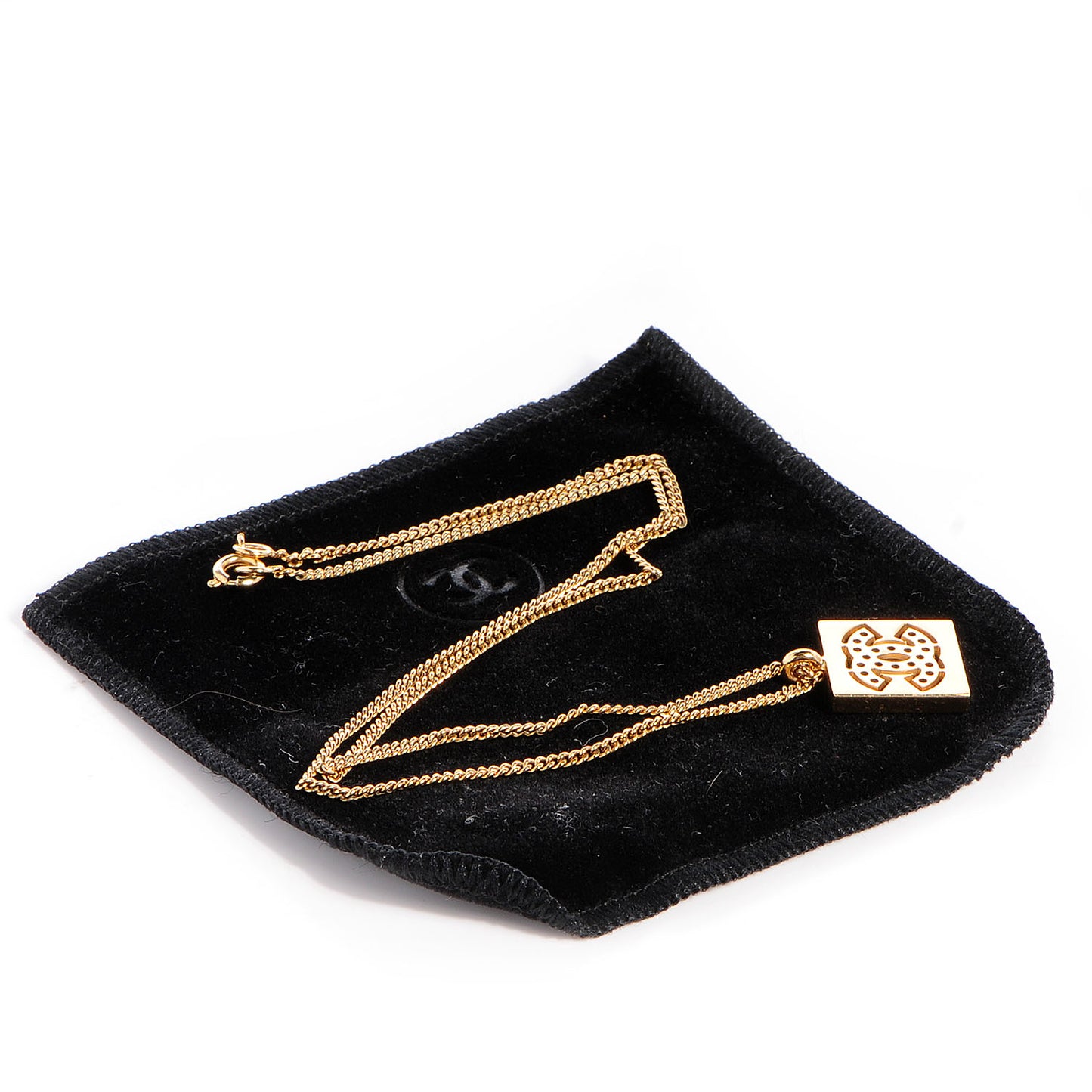 CC Pendant Necklace Gold