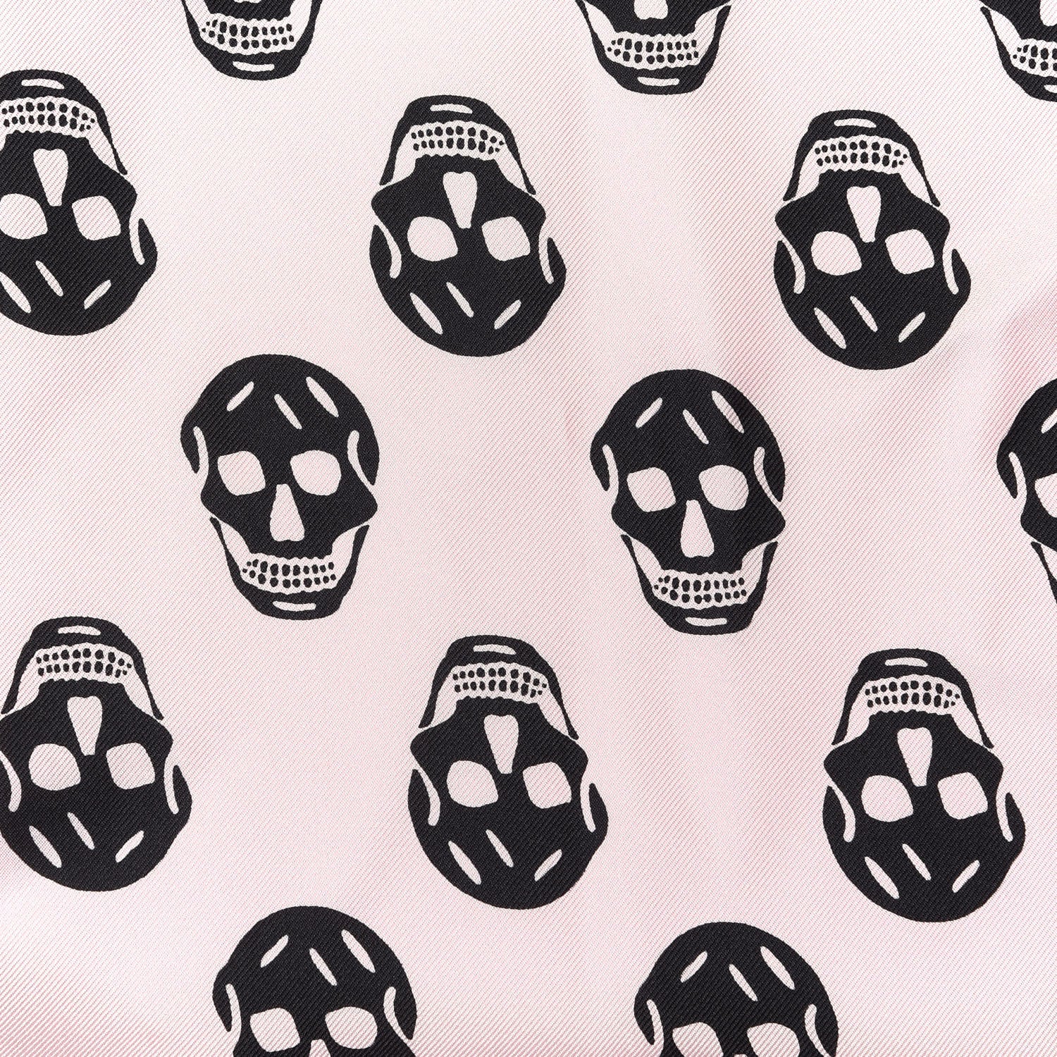 Alexander McQueen Silk Skull Scarf Pink Black 3 of 3