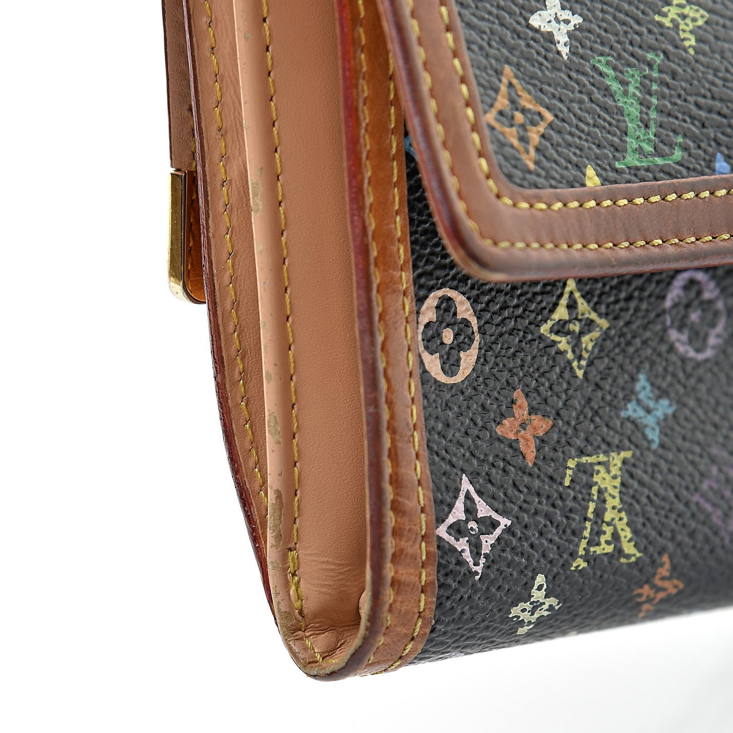 Louis Vuitton Monogram Multicolor Porte-Monnaie Billets Wallet Black 12 of 16