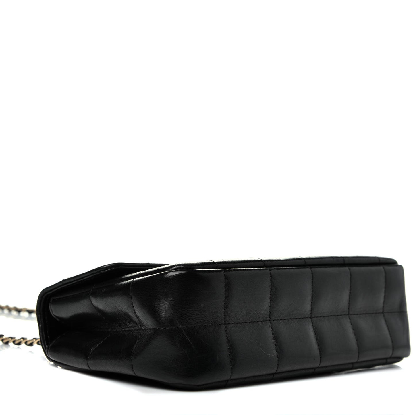 Lambskin Quilted Mini Chocolate Bar Camellia Flap Black