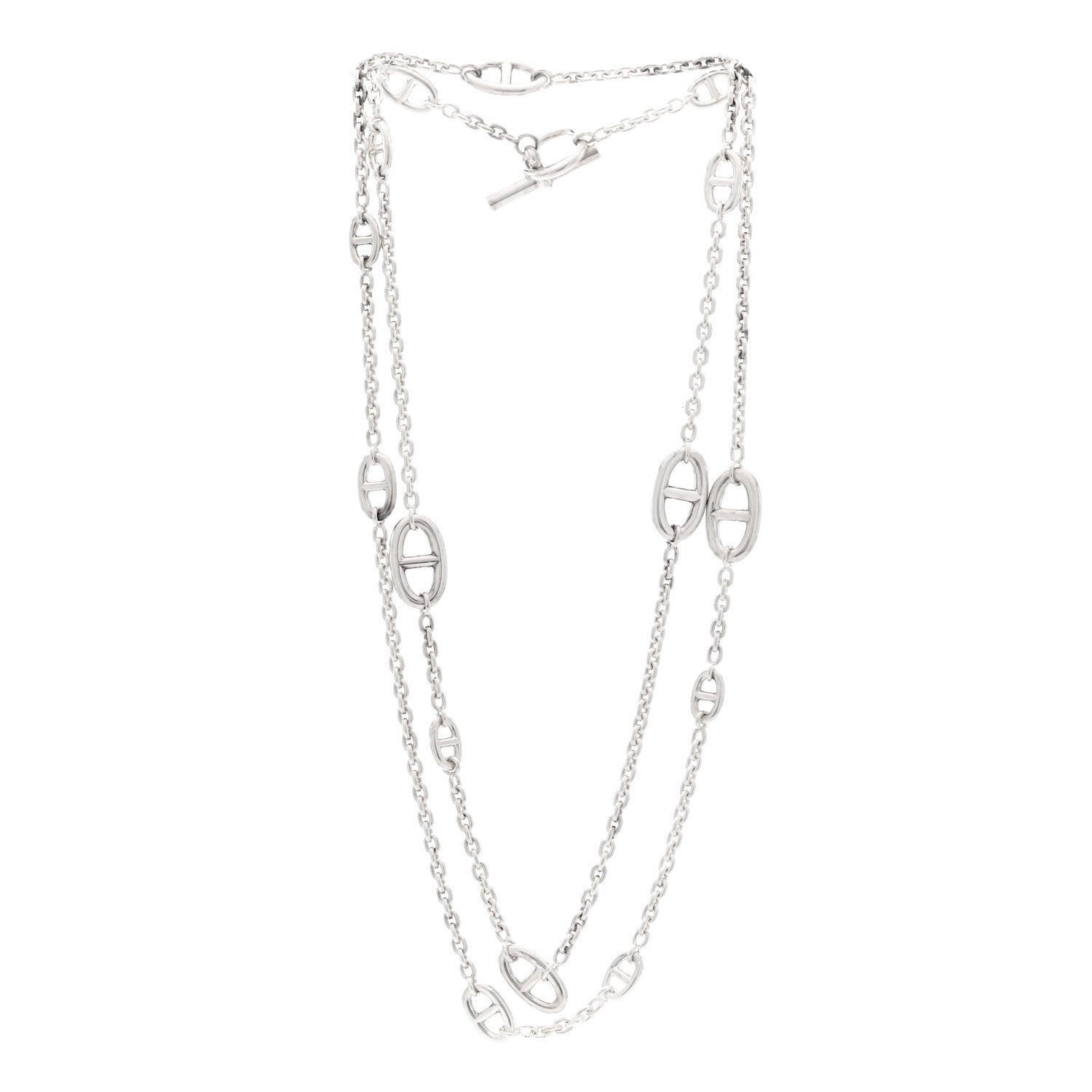 Hermes Sterling Silver Farandole Necklace 120 3 of 4