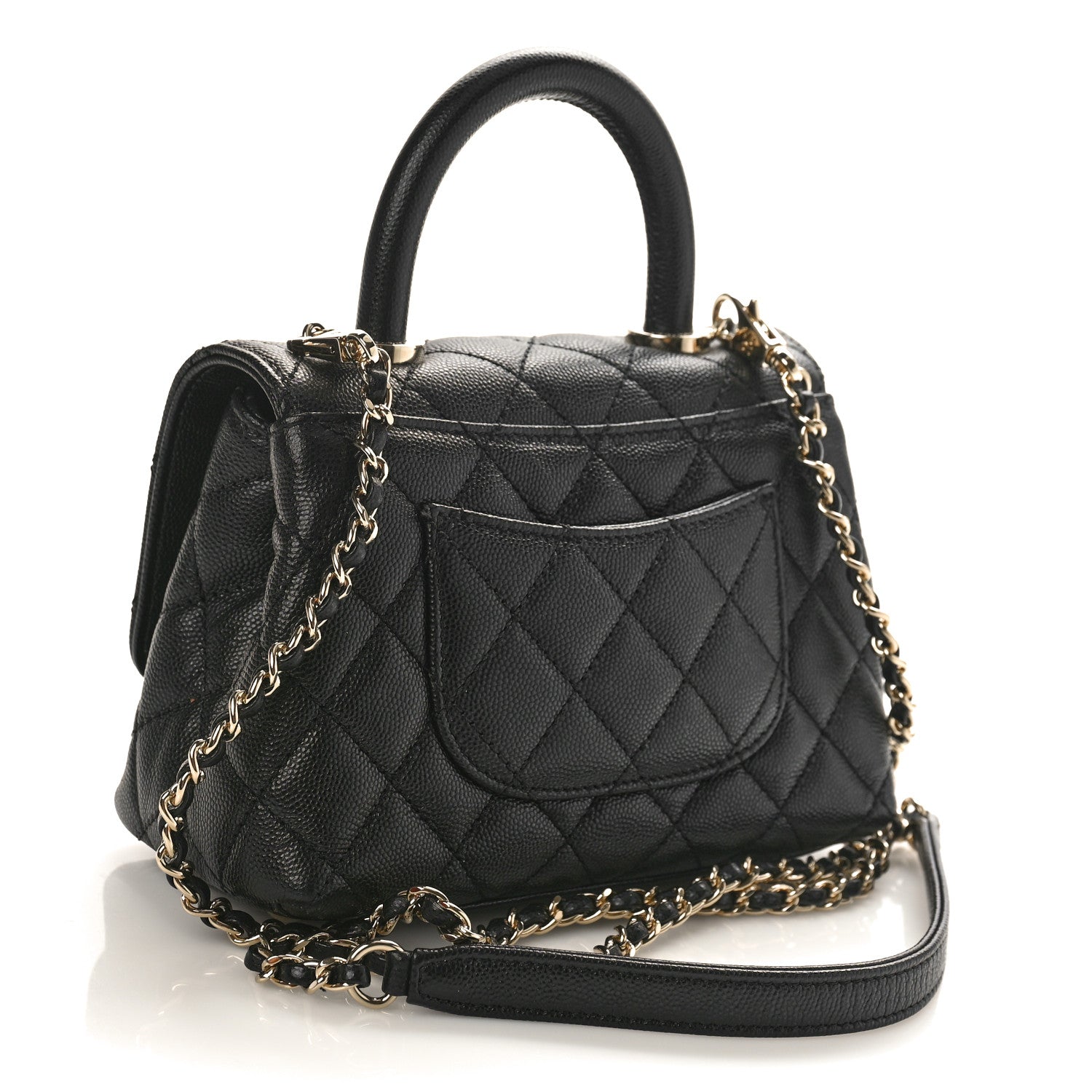 Chanel Caviar Quilted Extra Mini Coco Handle Flap Black 2 of 9