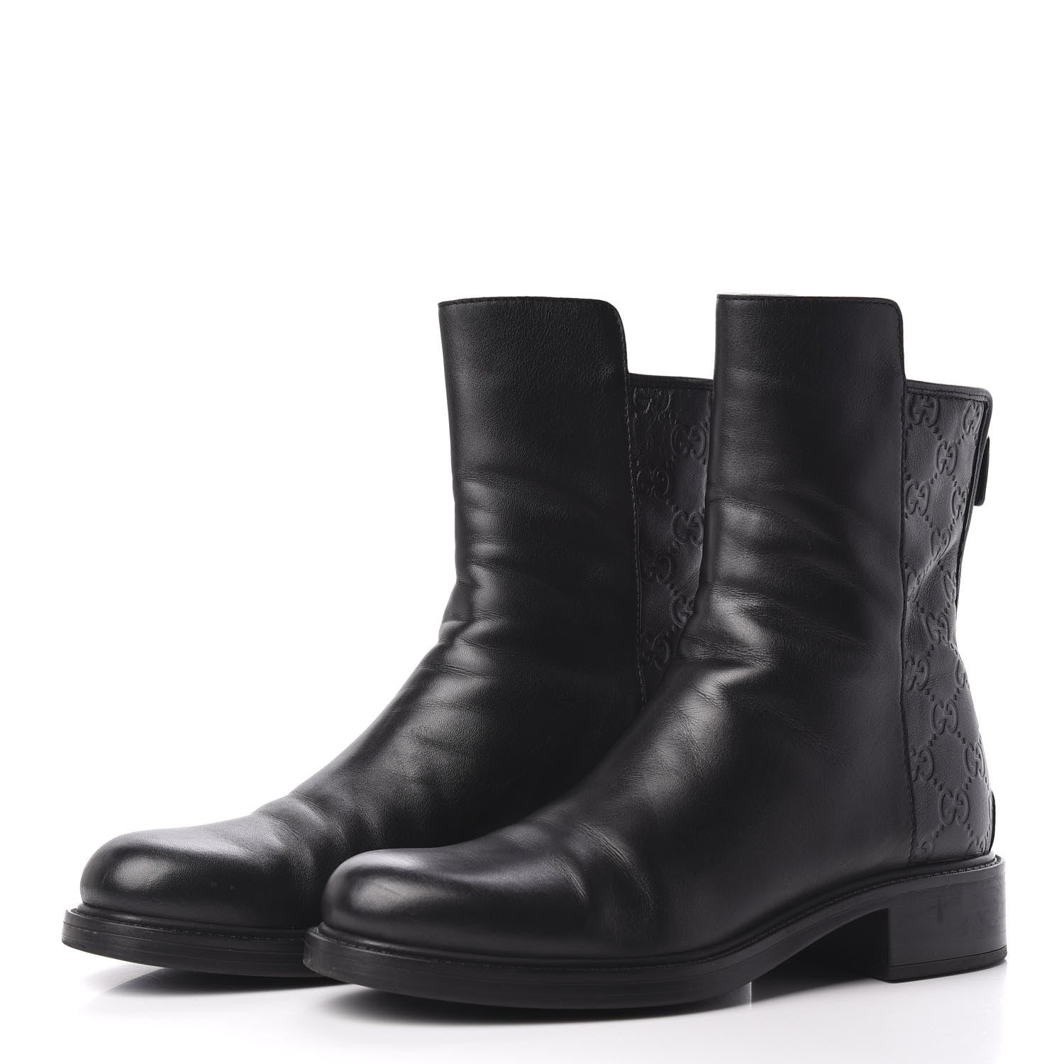 Gucci Soft Guccissima Zip Boots 38.5 Black 2 of 9