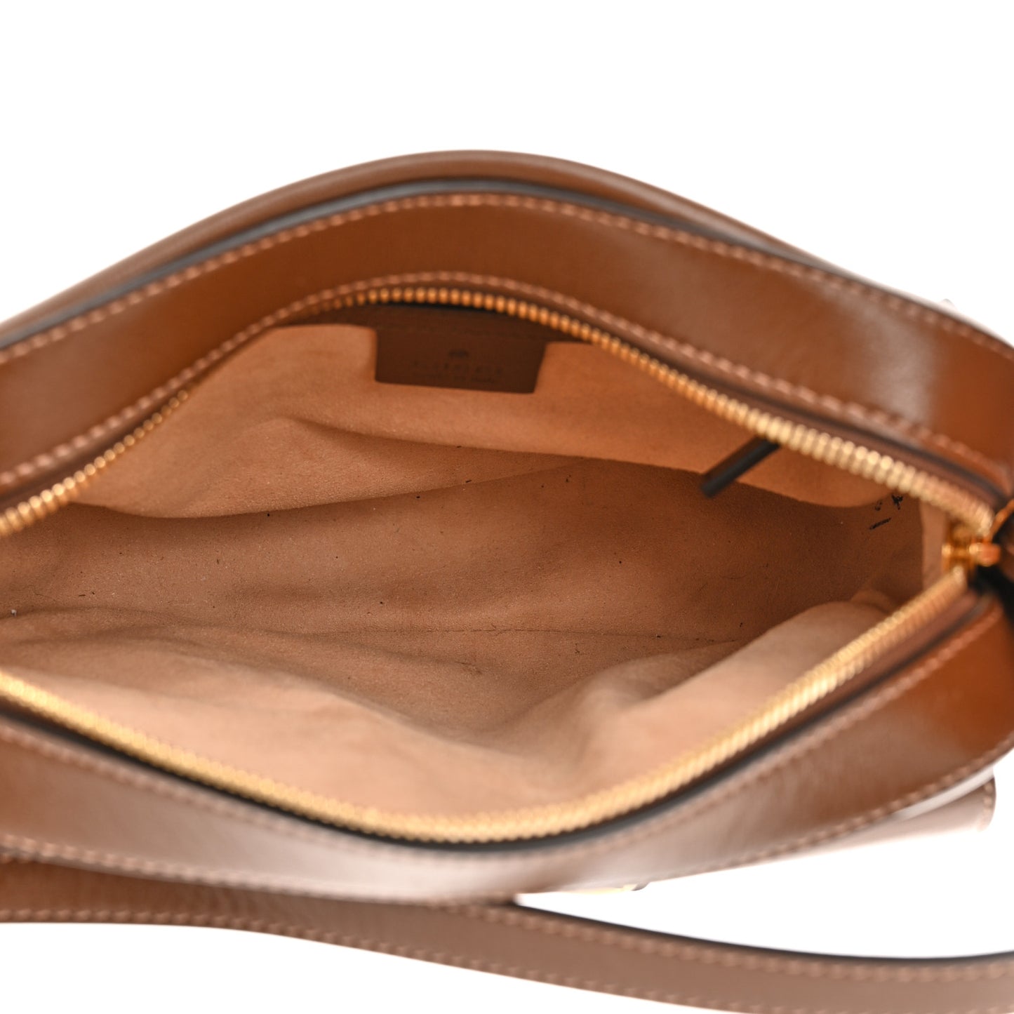 Azalea Calfskin Small Horsebit 1955 Shoulder Bag Brown Sugar