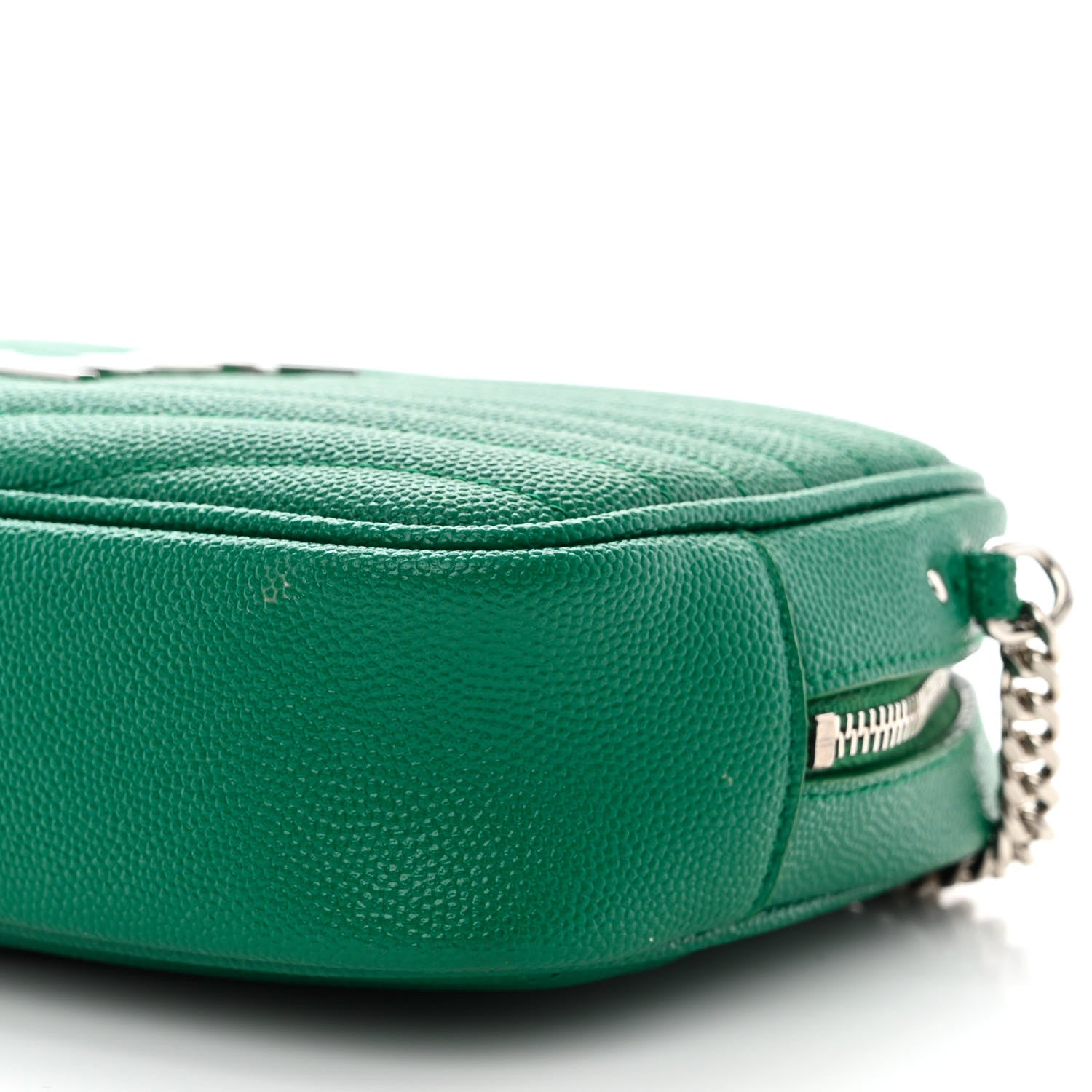 Saint Laurent Grain De Poudre Matelasse Monogram Mini Lou Camera Bag Green Field 11 of 11