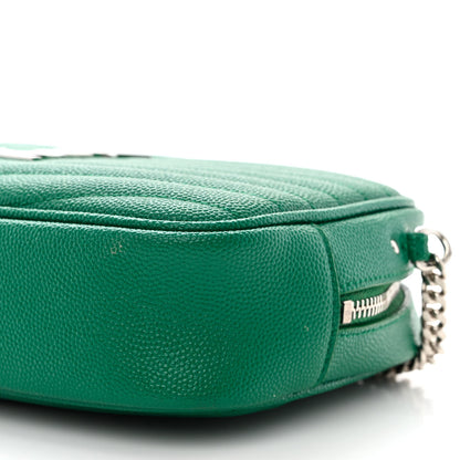Saint Laurent Grain De Poudre Matelasse Monogram Mini Lou Camera Bag Green Field 11 of 11