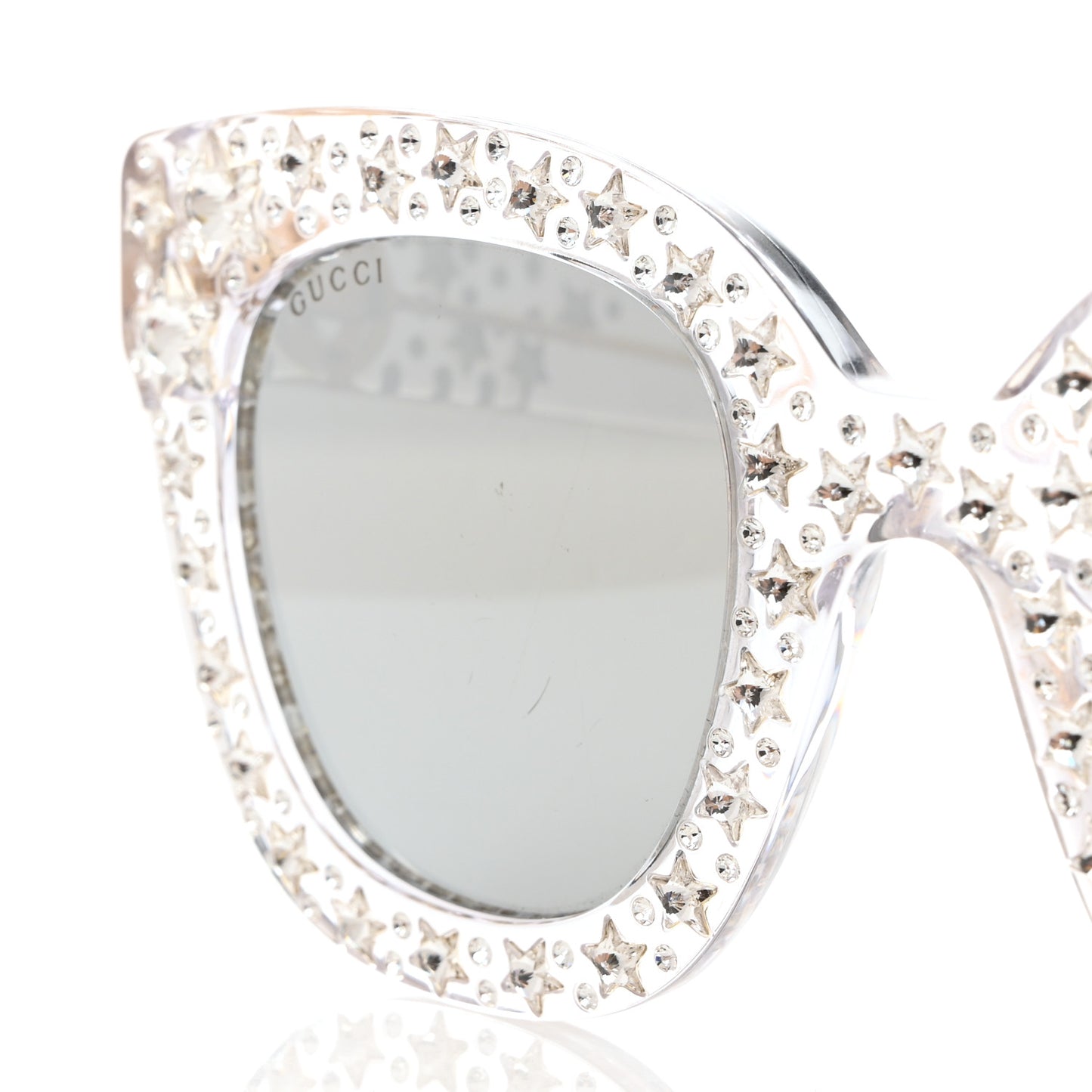 Acetate Crystal Oversize Mirrored Star Sunglasses GG0116S