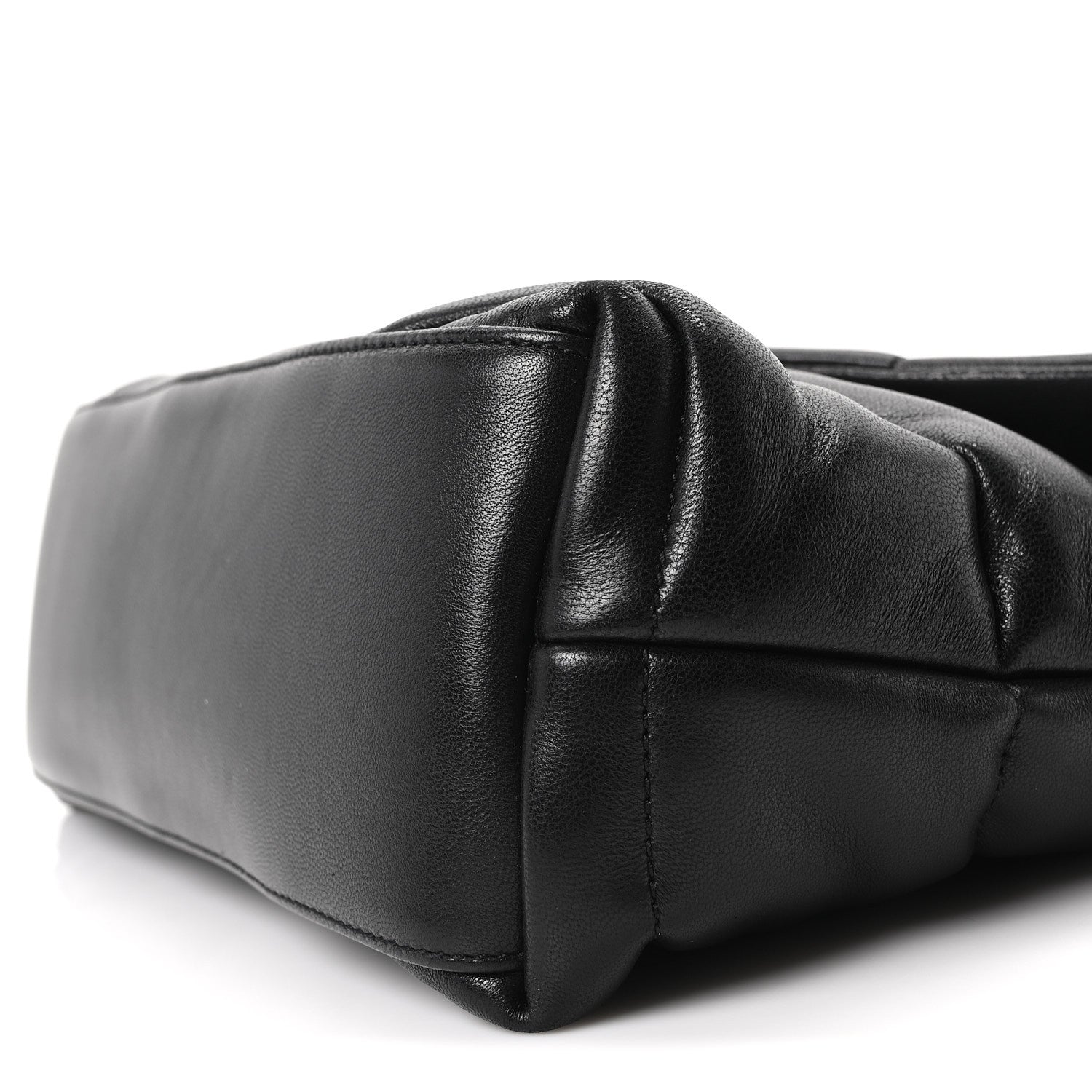Saint Laurent Lambskin Quilted Small Loulou Puffer Monogram Chain Satchel Black 9 of 10