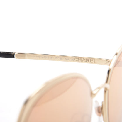 Chanel Round Spring Sunglasses 4206 Gold 7 of 9