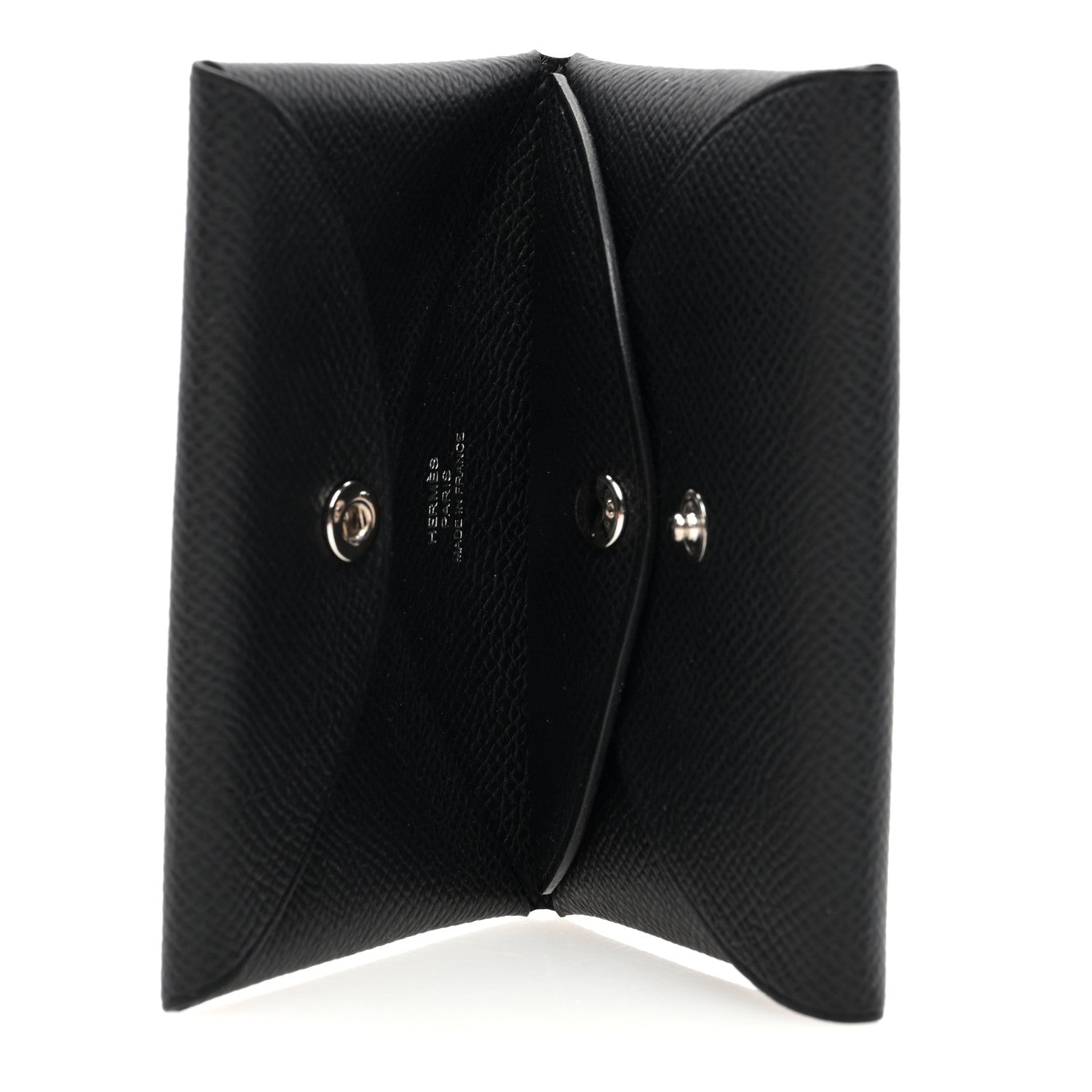 Hermes Epsom Calvi Duo Card Case Black 5 of 8