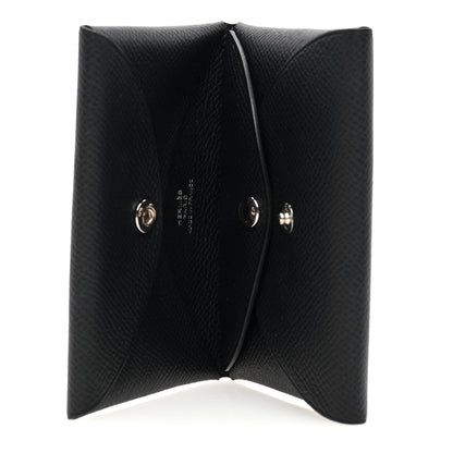 Hermes Epsom Calvi Duo Card Case Black 5 of 8