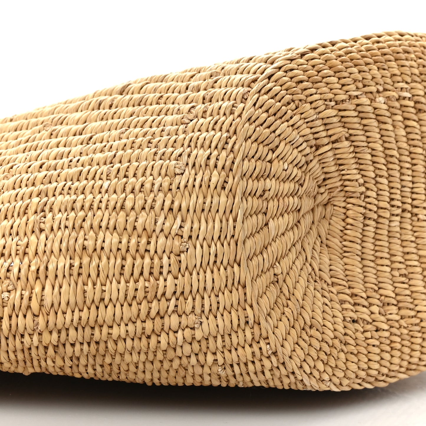 Calfskin Raffia Paulas Ibiza Small Basket Tote Bag Natural Tan