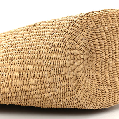 Loewe Calfskin Raffia Paulas Ibiza Small Basket Tote Bag Natural Tan 6 of 7